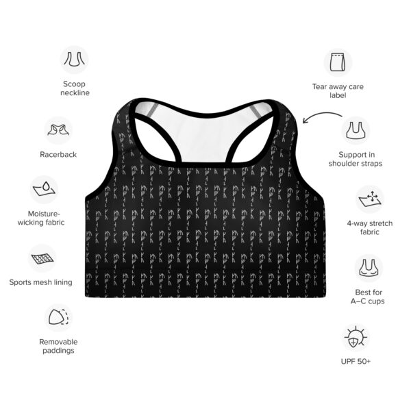 Padded Sports Bra Qvacky Model 550F - Image 4