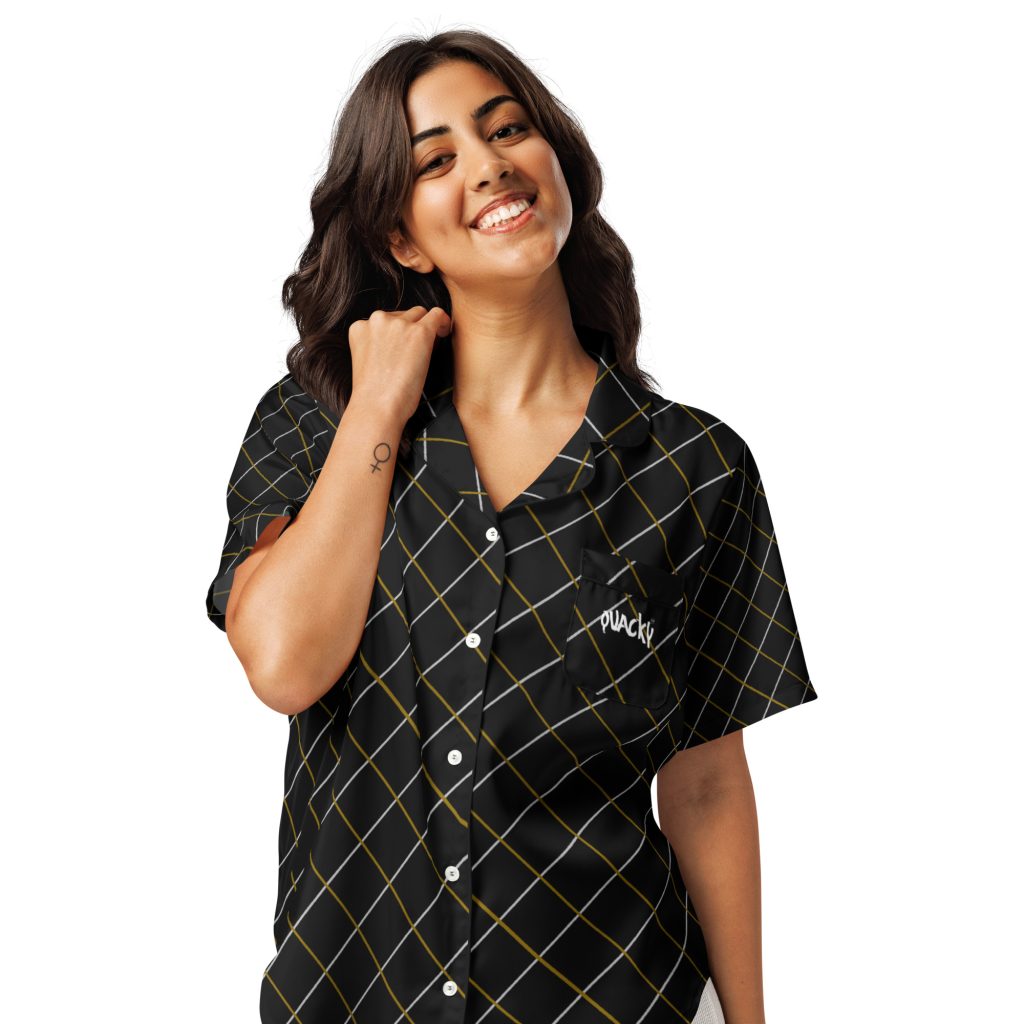 all-over-print-womens-short-sleeve-pajama-top-black-front-2-67c6d38077312