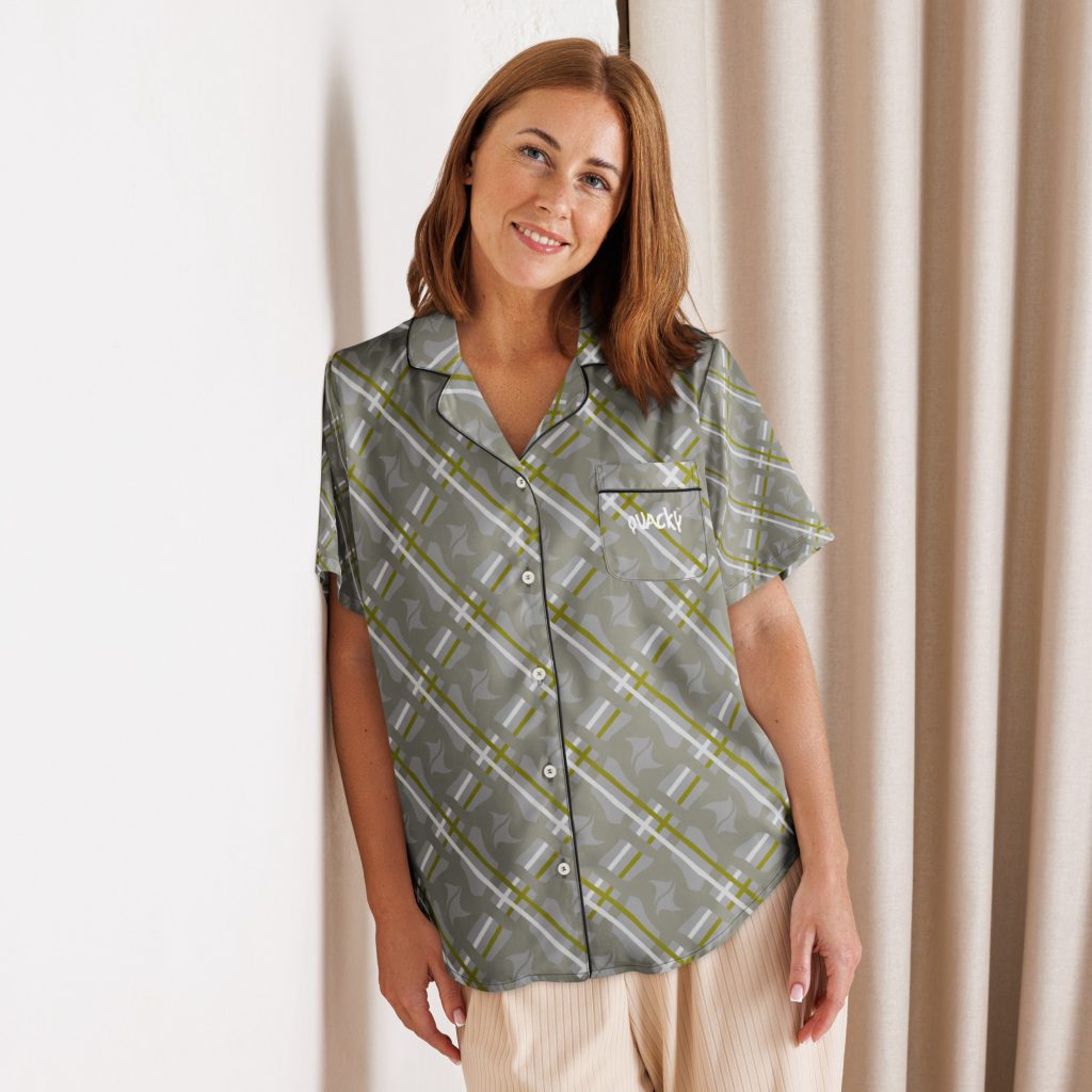 all-over-print-womens-short-sleeve-pajama-top-black-front-2-67c6c8c1451b3