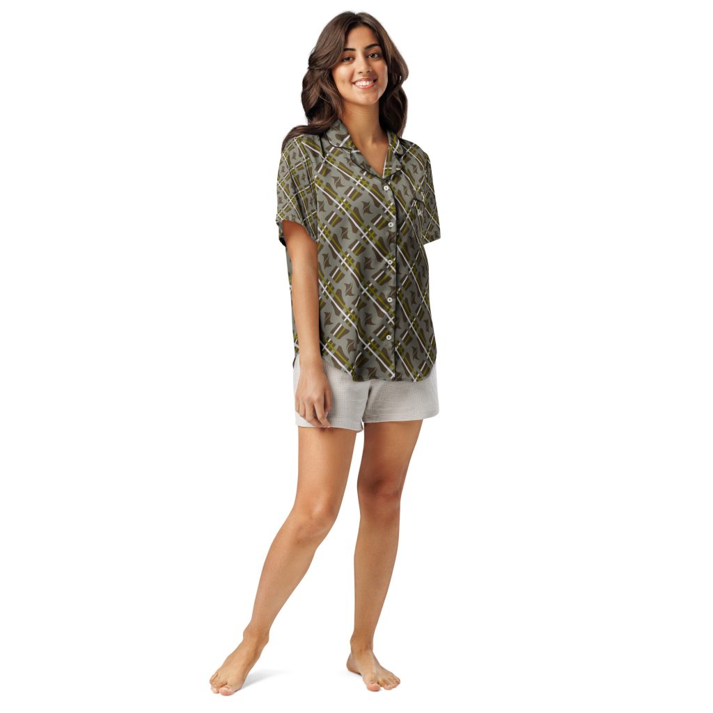 all-over-print-womens-short-sleeve-pajama-top-black-front-67c6d138a8a9f