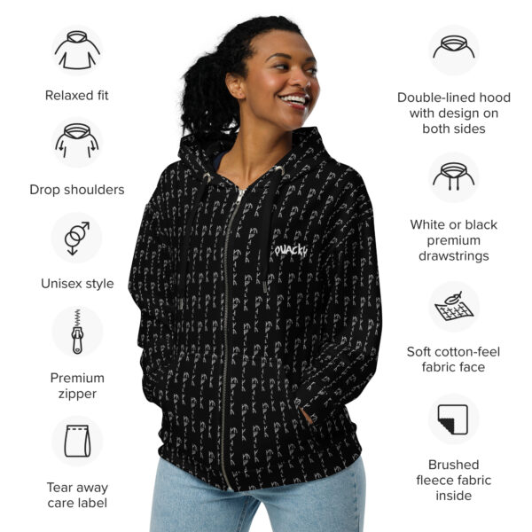 Unisex zip hoodie Qvacky Model 550F - Image 10
