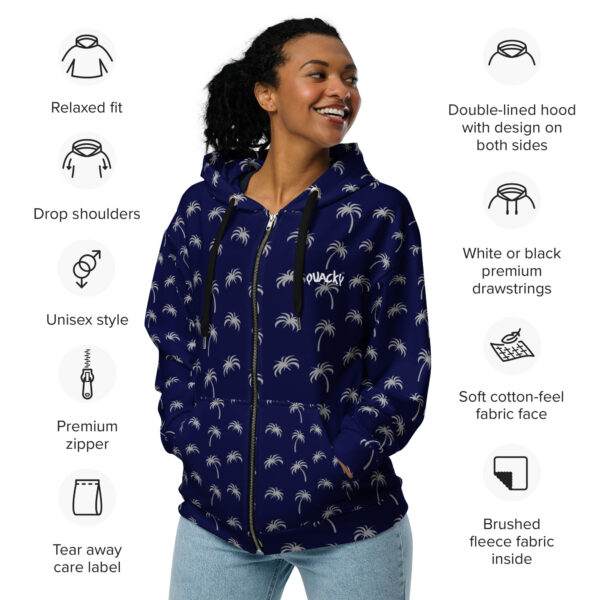 Unisex zip hoodie Qvacky Model 553CF - Image 7