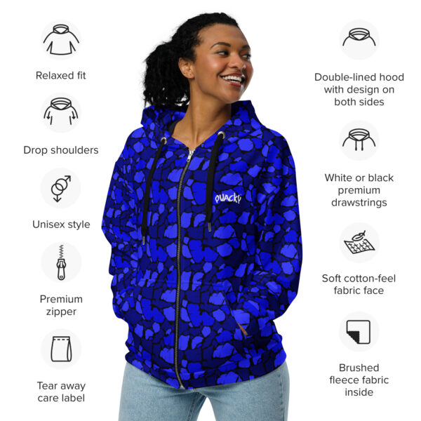 Unisex zip hoodie Qvacky Model 552F - Image 8